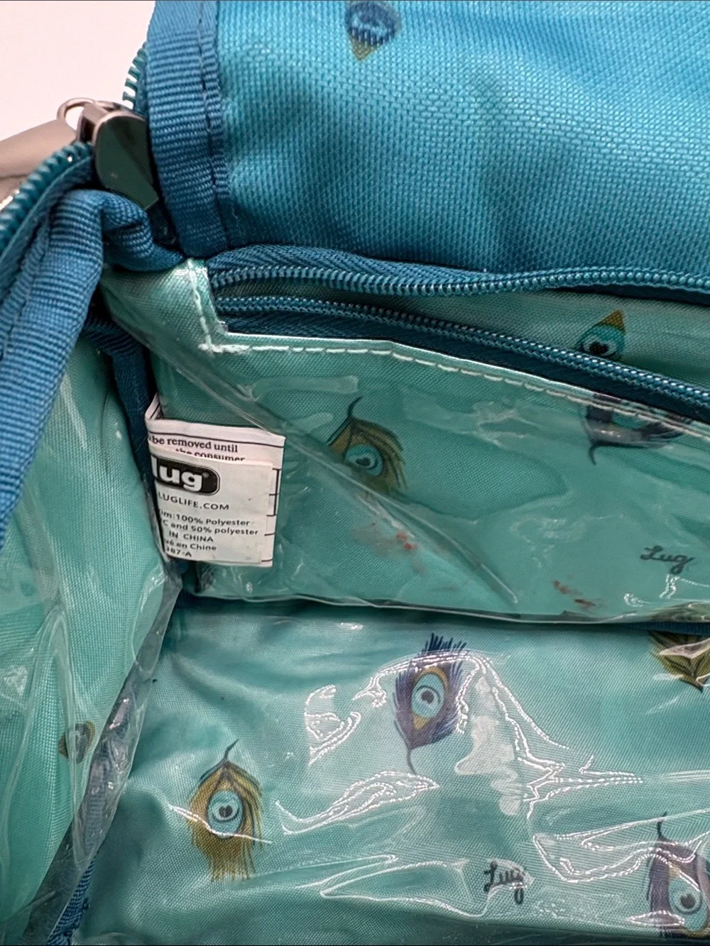 Lug Trolley Peacock Cosmetic Zip Case Travel Carry On